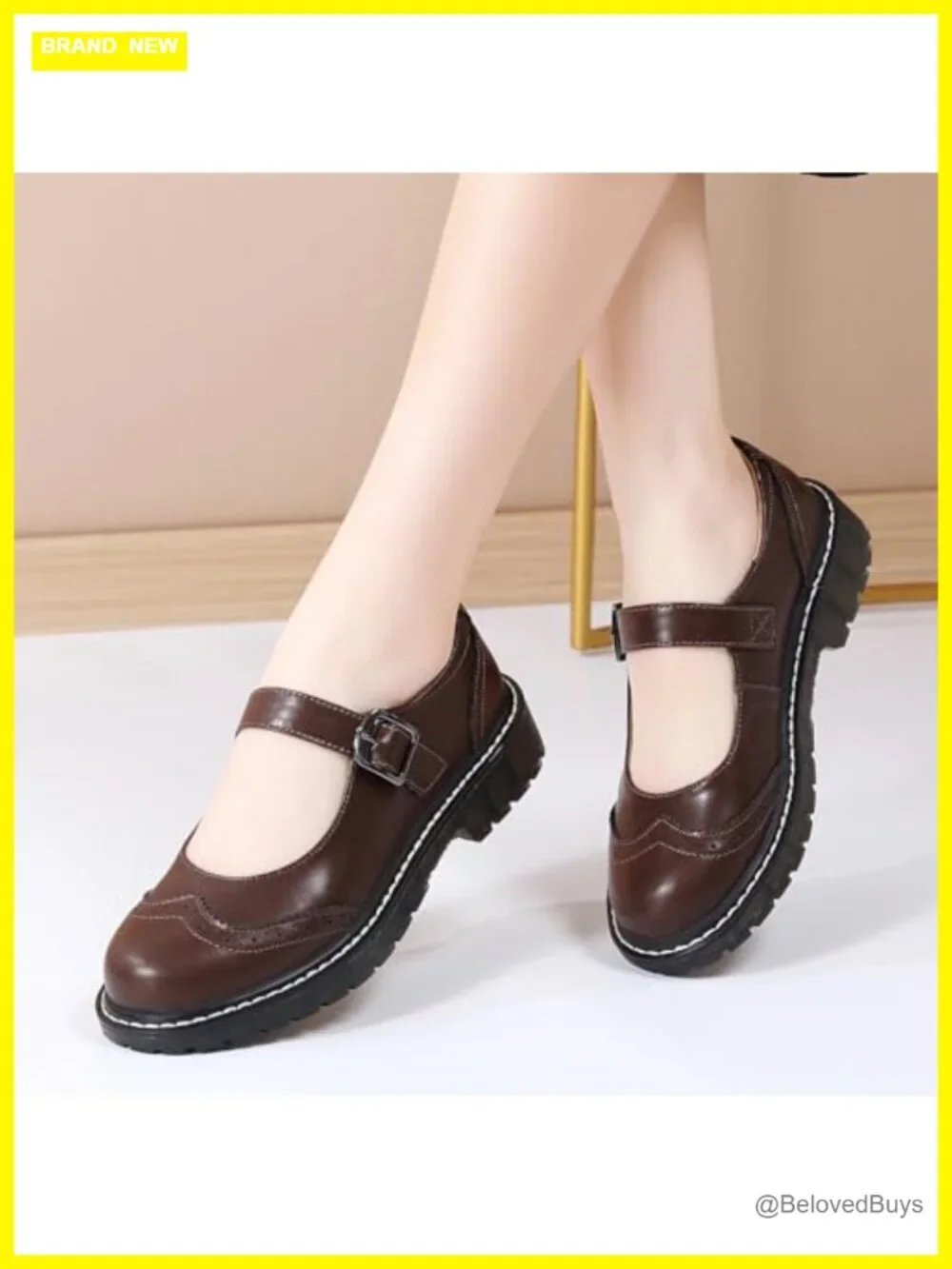 Women's Leather Mary Jane Flats Oxford Shoes Comfort Non-Slip Casual Dressy Work